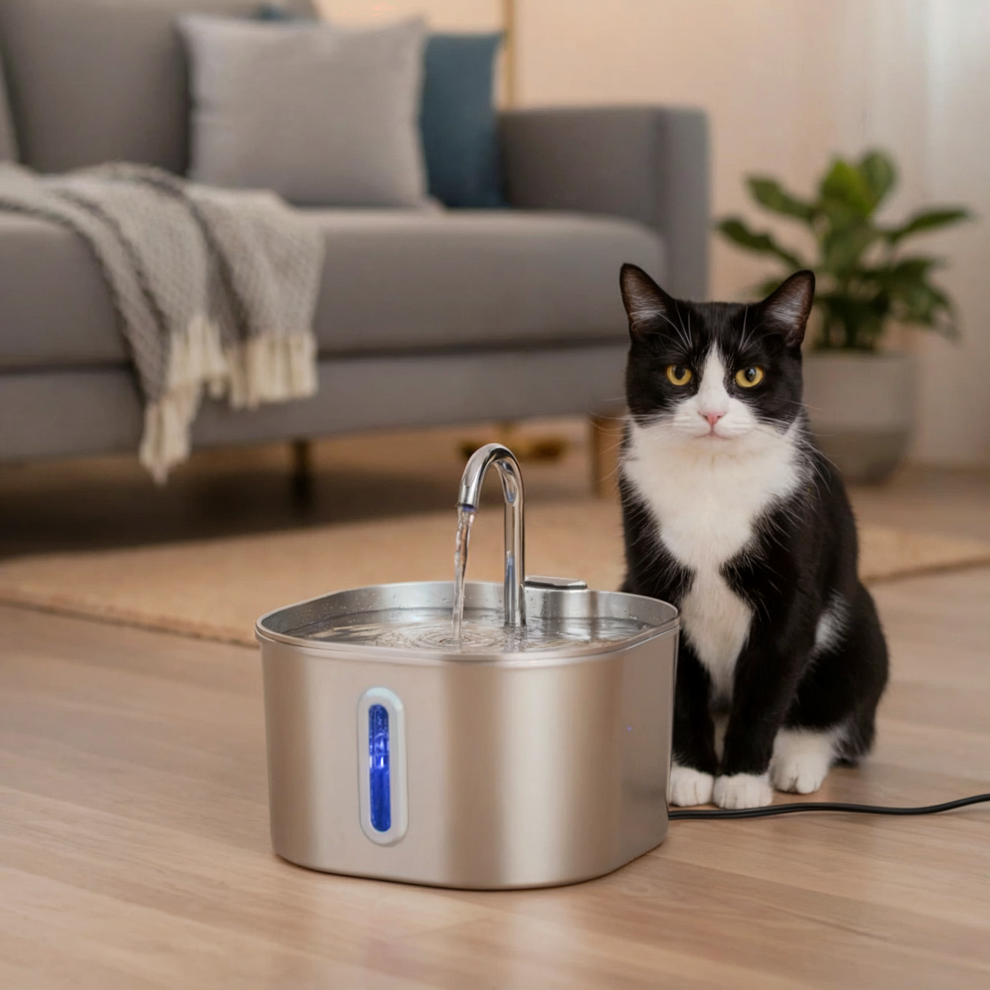 Purrify Pro Stainless Steel Water Fountain